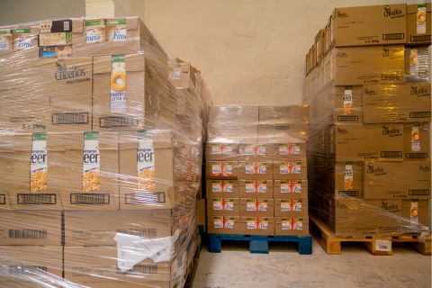 boxes with food