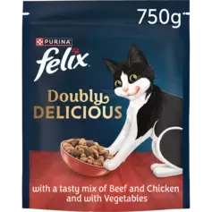 Felix Doubly Delicious Dry Salmon & Veg 750G