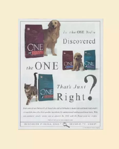 Purina One advertising booklet