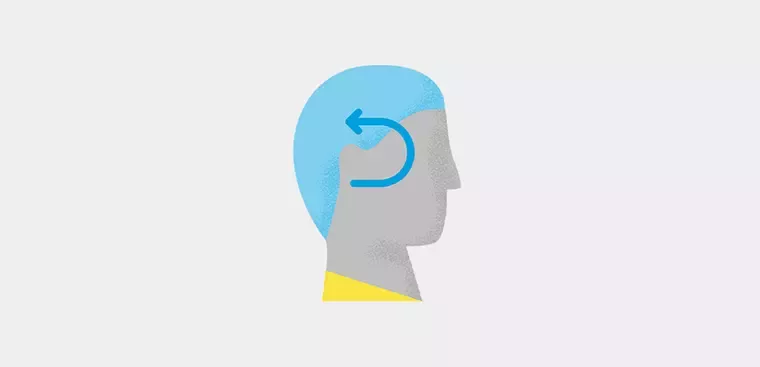 head of person and arrow