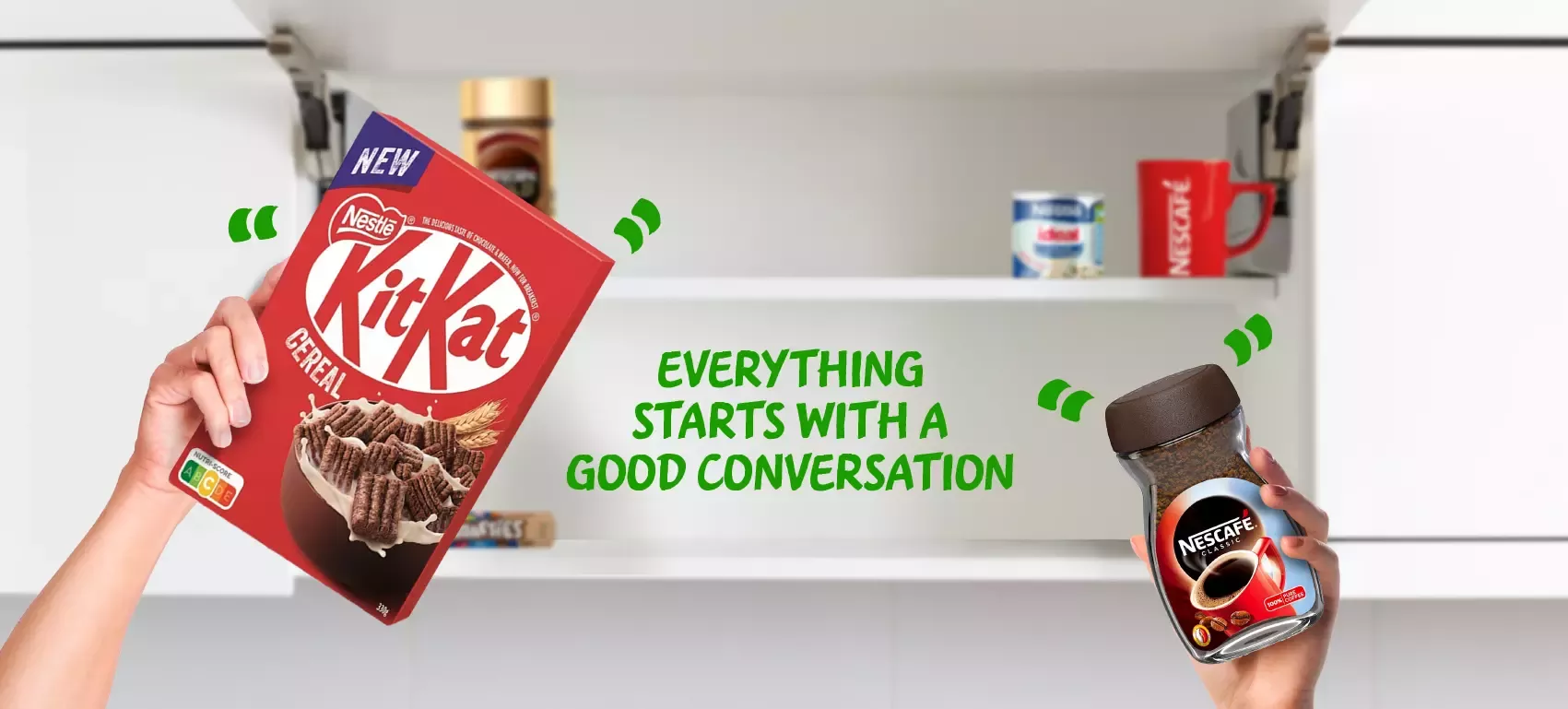The Good Talk because everything starts with a good conversation.  The Good Talk, Powered by Nestlé